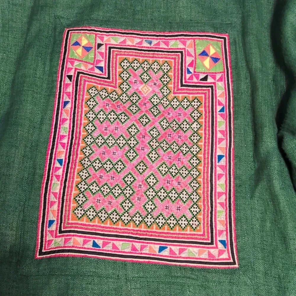 Reversible Hmong embroidery jacket Blazer coat - Picture 15 of 15